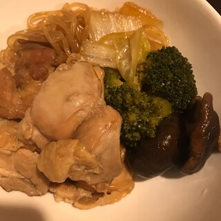 ぱぱっと、鶏ももすき焼き。